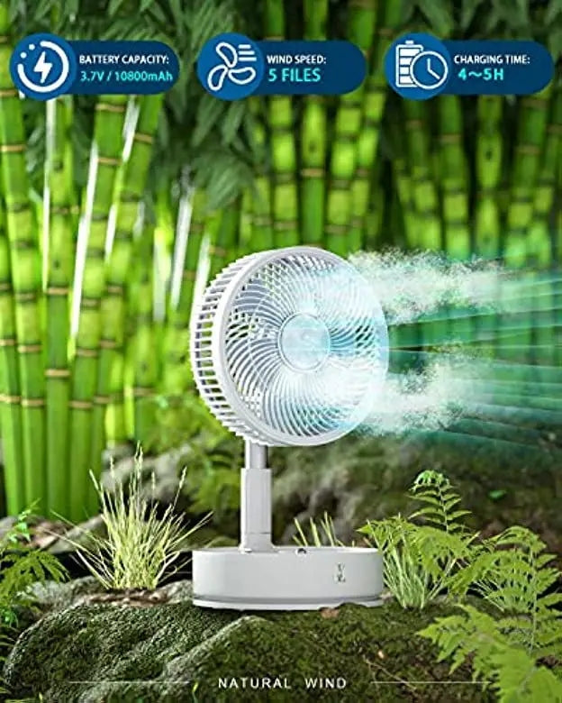 Portable USB Fan: Adjustable, Foldable, and Rechargeable