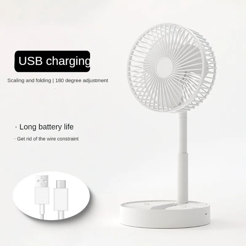 Portable USB Fan: Adjustable, Foldable, and Rechargeable