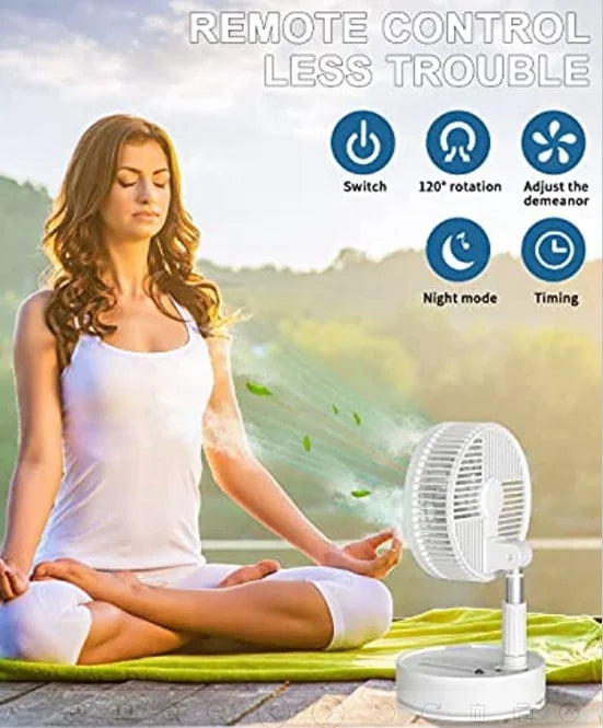 Portable USB Fan: Adjustable, Foldable, and Rechargeable