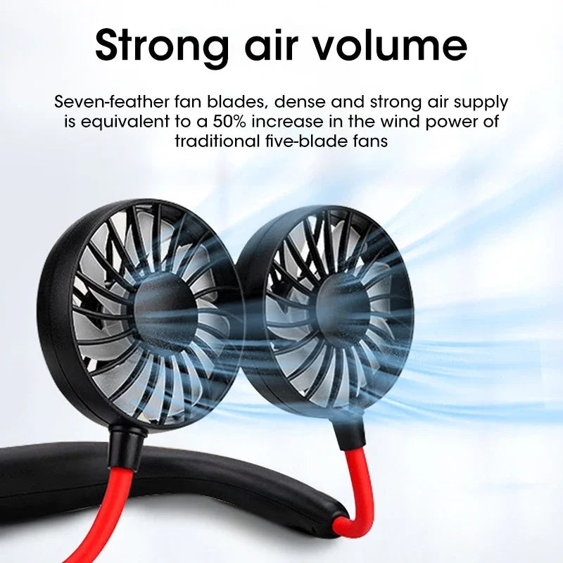 Portable Hanging Rechargeable Neck Fan